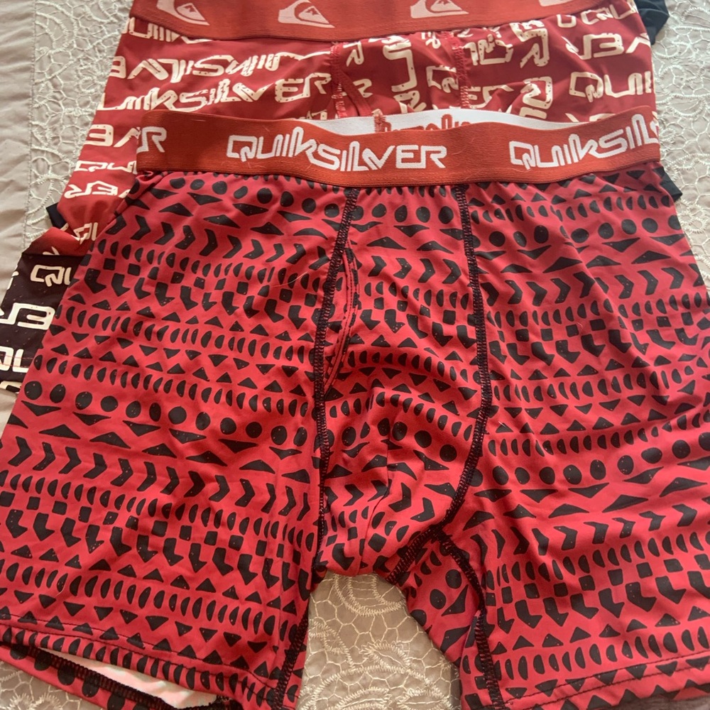 Quiksilver Red and Black Graphic Boxer Briefs